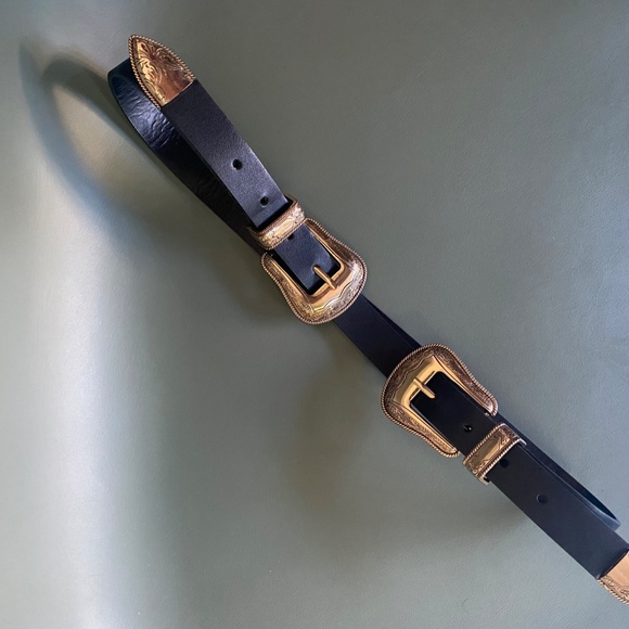 Double Buckle Western Belt - Picture 2 of 2